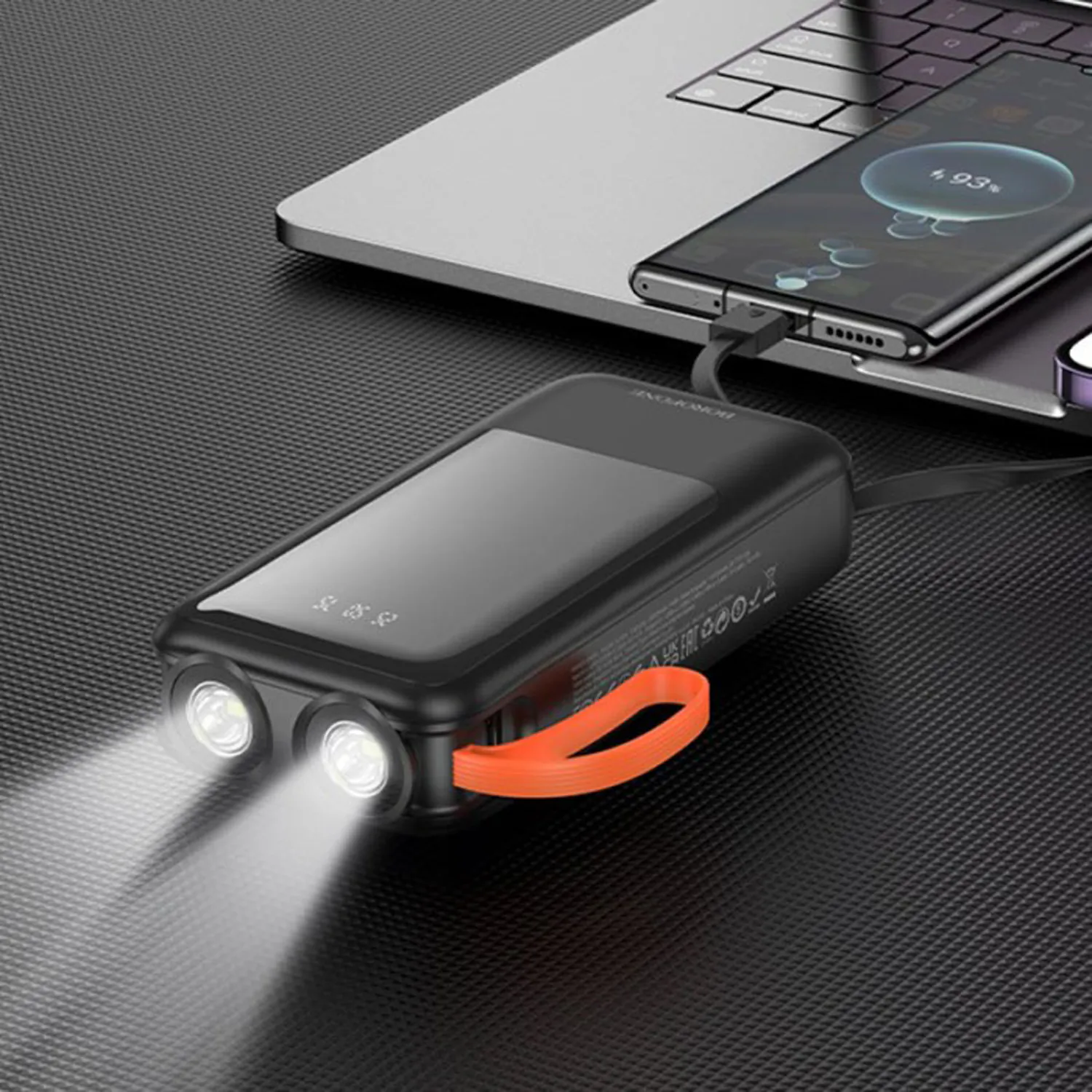 Світлодіодний ліхтар із вбудованим PowerBank, висока яскравість